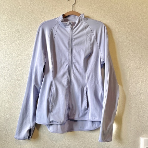 Yogalicious | Women’s Athletic Zip-Up Jacket | Lavender/Periwinkle - Picture 1 of 7